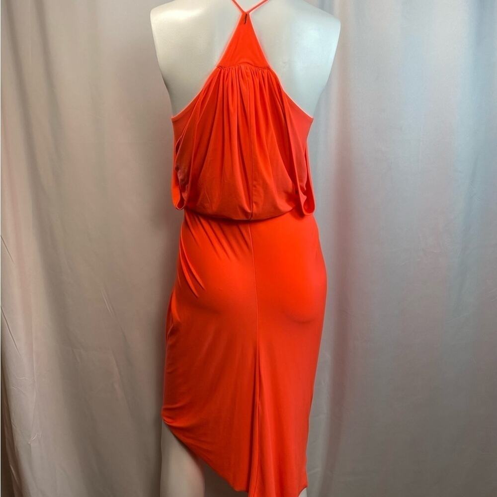 Tbag Los Angeles Dress Small OrangeCoral Grecian Goddess With Sash - Picture 2 of 9